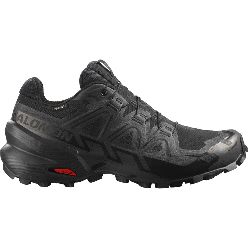 Load image into Gallery viewer, Black Salomon hiking shoe on a white background
