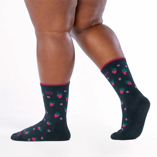 Wide Open Women's Strawberry Fields Midweight Crew Sock