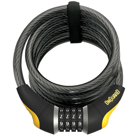 OnGuard Doberman 6ft Coil Combo Cable