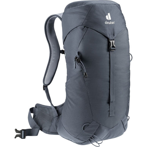 Gray backpack with Deuter logo on a white background