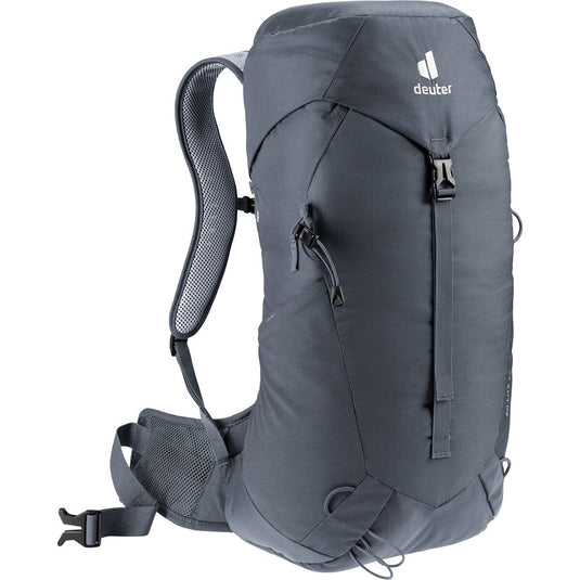 Gray backpack with Deuter logo on a white background
