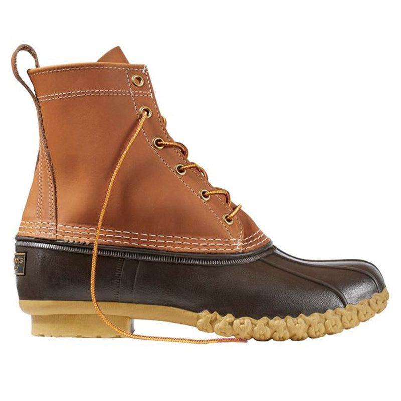 Load image into Gallery viewer, Brown and black boot with a yellow sole on a white background
