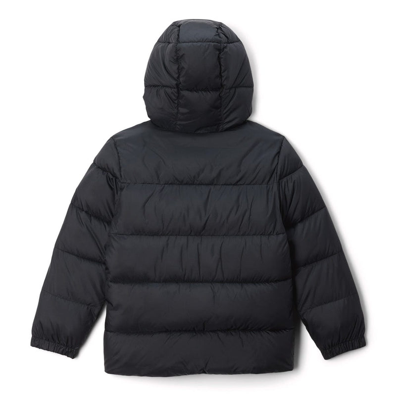 Load image into Gallery viewer, Black puffer jacket on a white background
