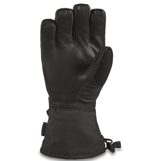 Black leather glove on a white background