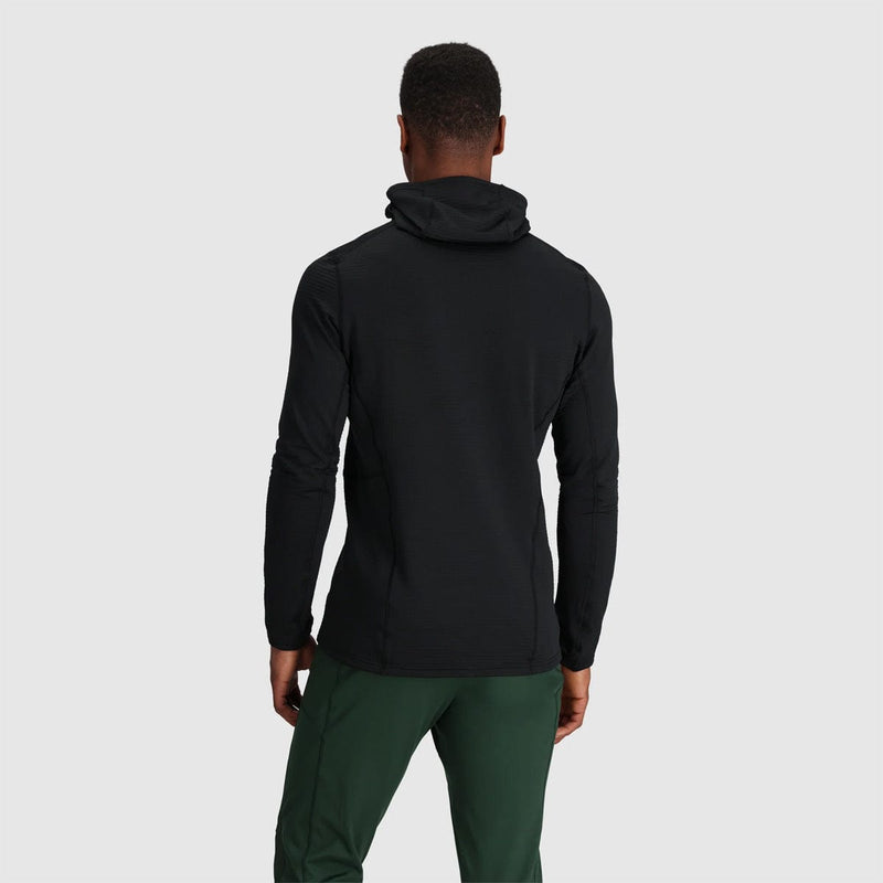 Load image into Gallery viewer, Person wearing a black jacket and green pants on a light gray background
