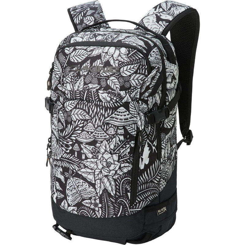 Load image into Gallery viewer, Backpack with black and white pattern on a white background
