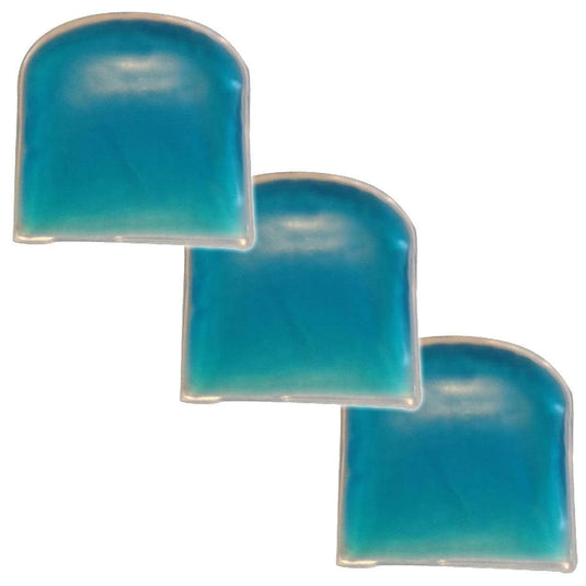Pair of turquoise earrings with a white background