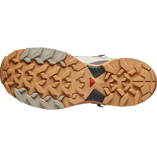 Close-up of a shoe sole with a textured pattern on a white background