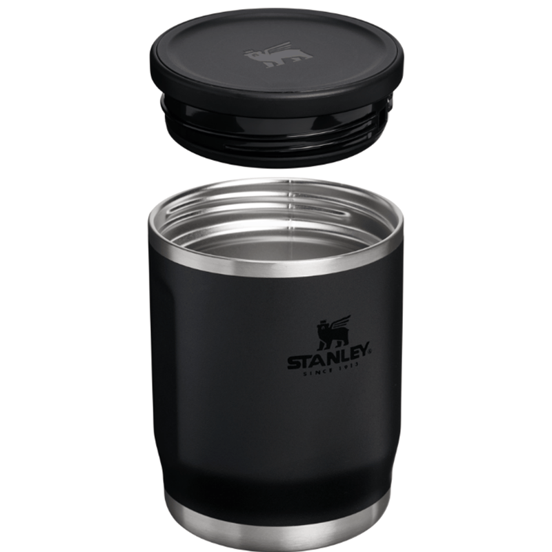 Load image into Gallery viewer, Black Stanley insulated mug with lid on a white background
