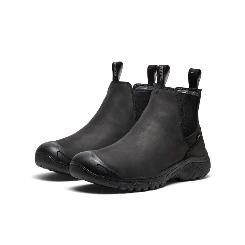Load image into Gallery viewer, Pair of black Chelsea boots on a white background
