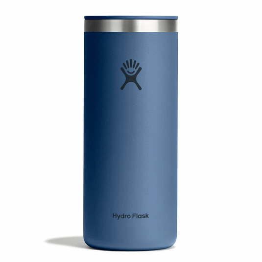 Blue Hydro Flask tumbler on a white background