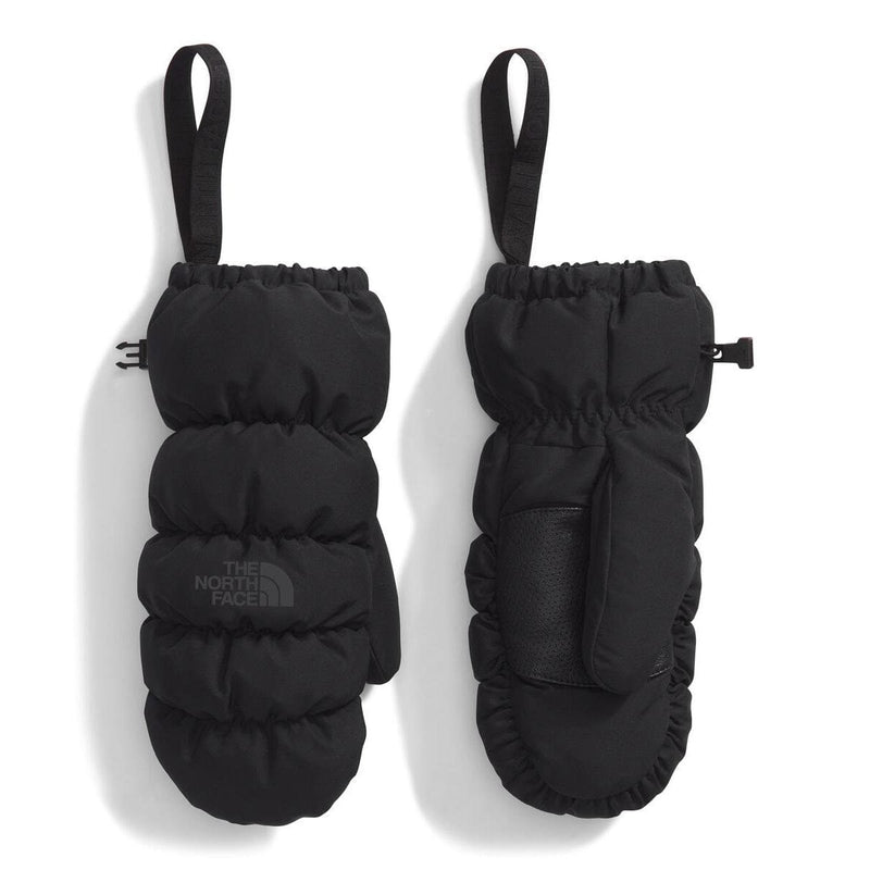 Load image into Gallery viewer, Black mittens with The North Face logo on a white background
