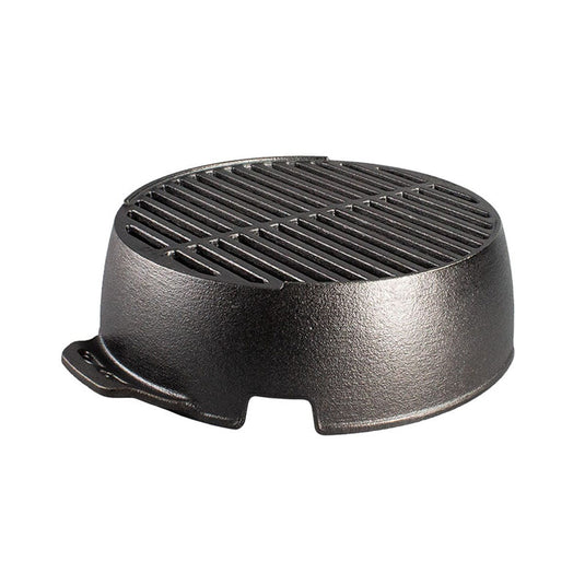 Lodge Cast Iron 12 Inch Cast Iron Portable Round Grill