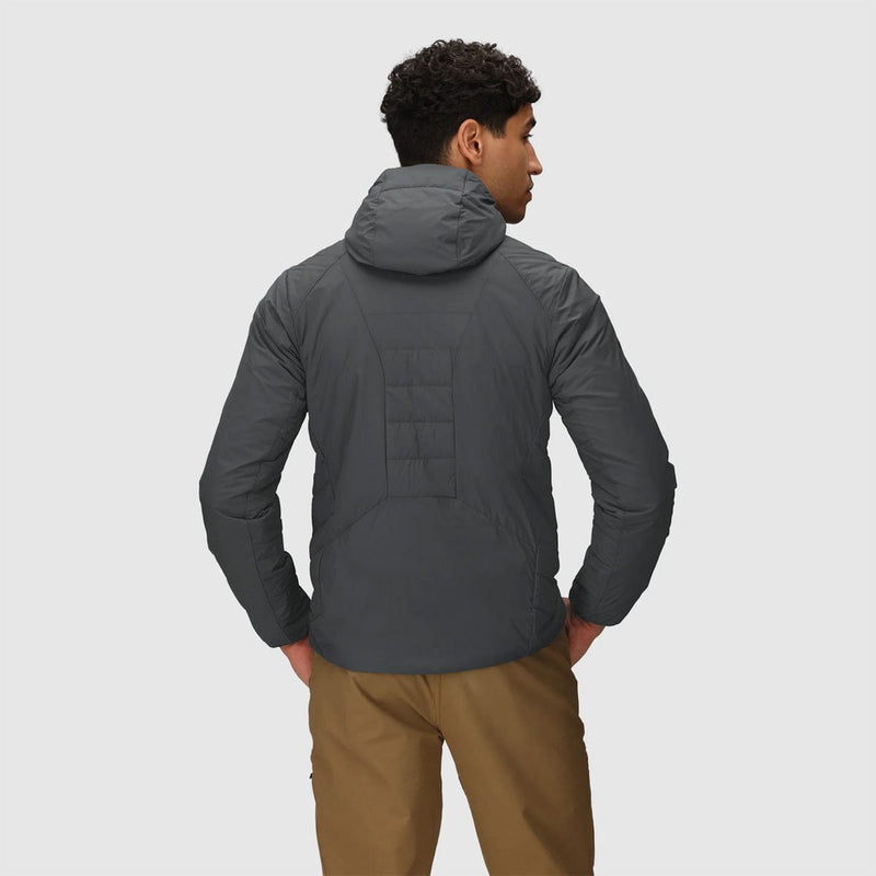 Load image into Gallery viewer, Man wearing a dark gray jacket on a light gray background
