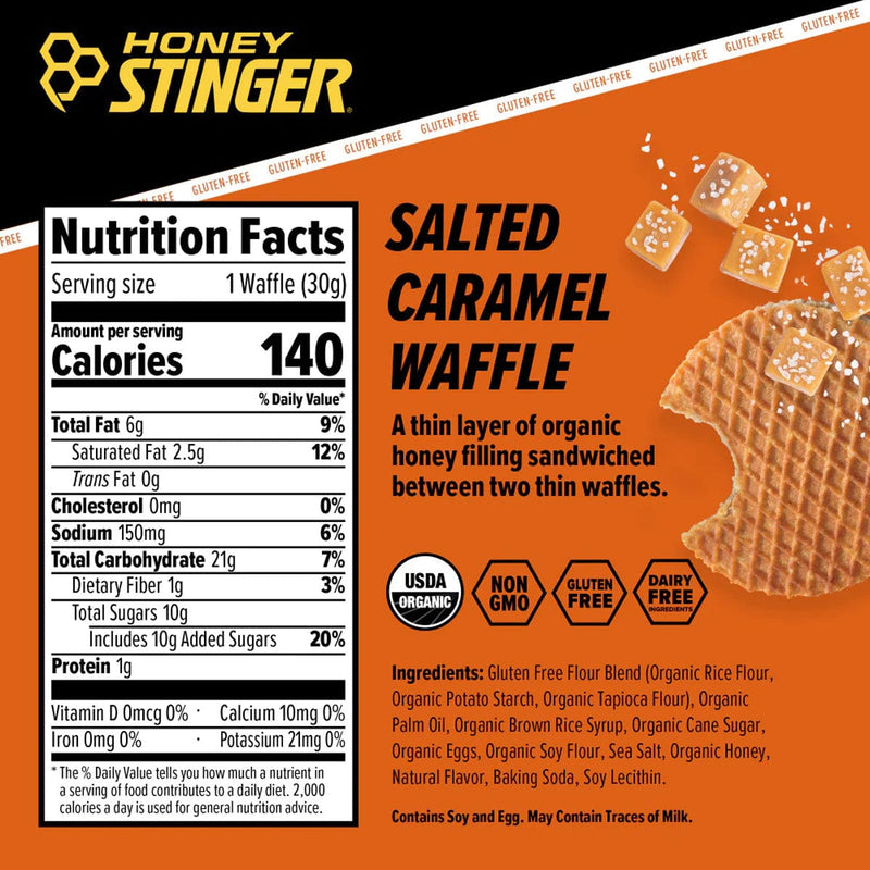 Load image into Gallery viewer, Honey Stinger Gluten Free Salted Caramel Waffle
