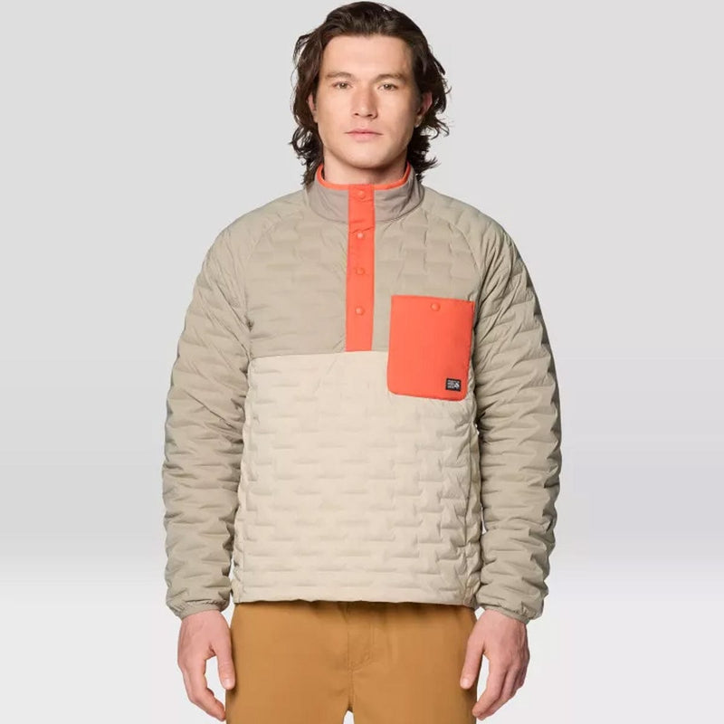 Load image into Gallery viewer, Man wearing a beige and orange jacket on a plain background
