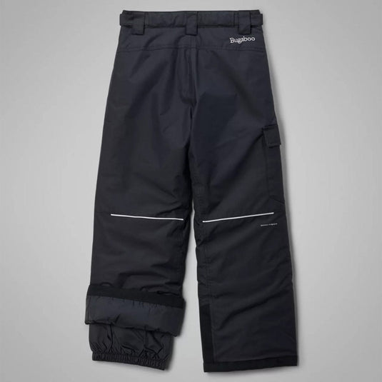 Black snow pants with a visible brand logo on a gray background