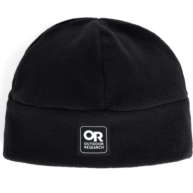 Load image into Gallery viewer, Black beanie with Outdoor Research logo on a white background
