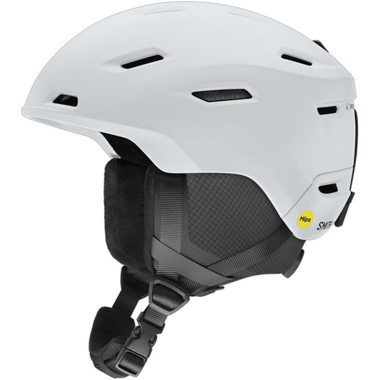 White helmet with black interior and visible brand logo on a white background