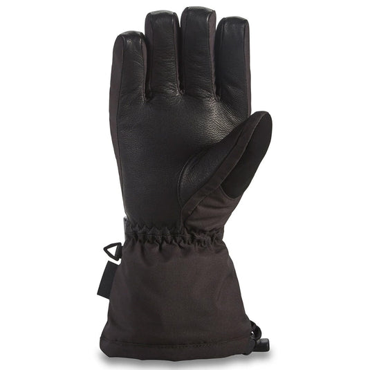 Black leather glove on a white background