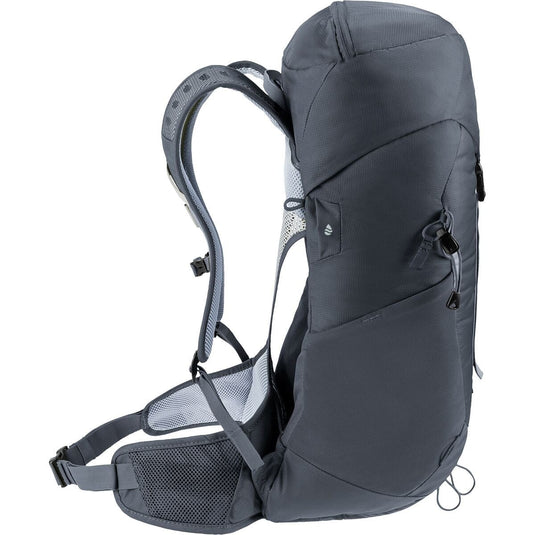 Gray hiking backpack on a white background