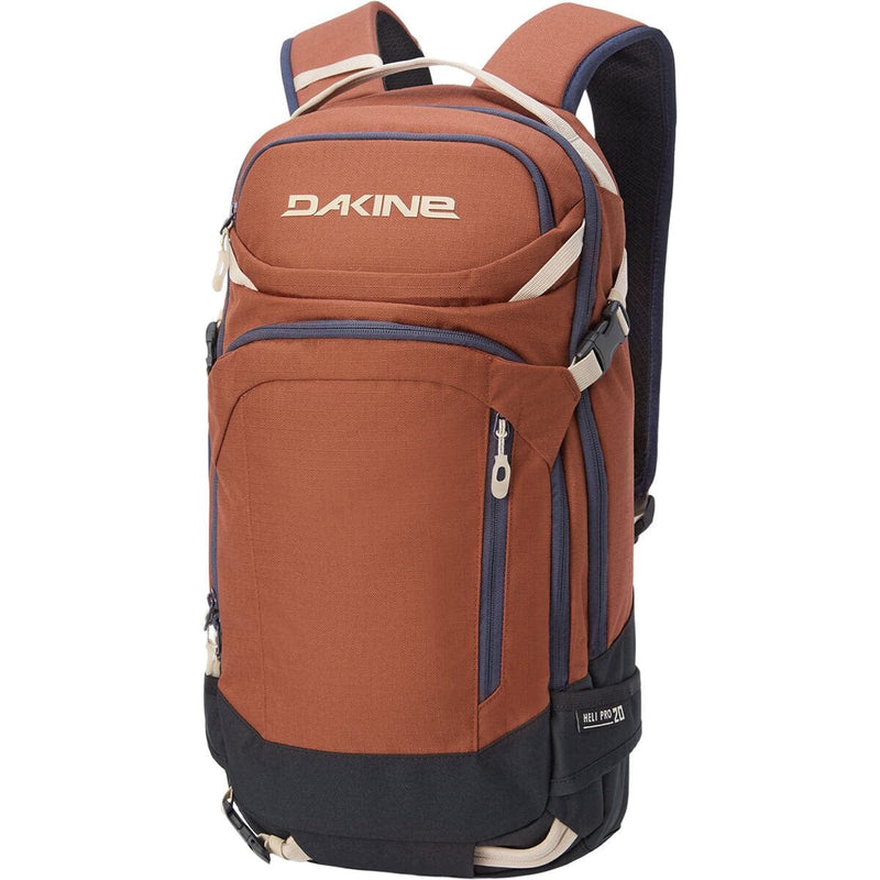 Load image into Gallery viewer, Brown backpack with black accents and Dakine logo on a white background
