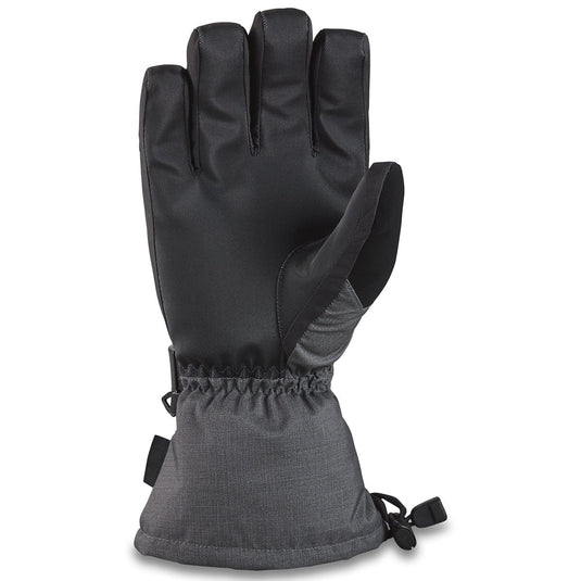 Black and gray glove on a white background