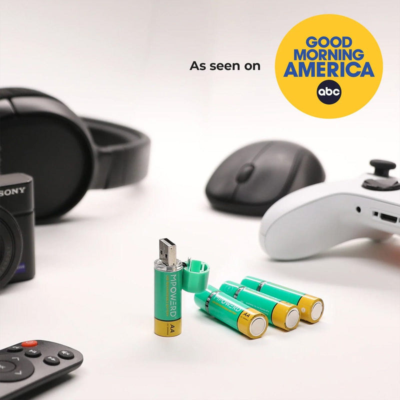 Load image into Gallery viewer, Mpowerd Rechargeable Batteries - 4 Pack
