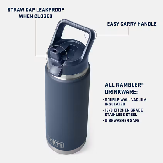 Yeti Rambler 26 oz Straw Bottle