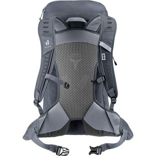 Gray hiking backpack on a white background