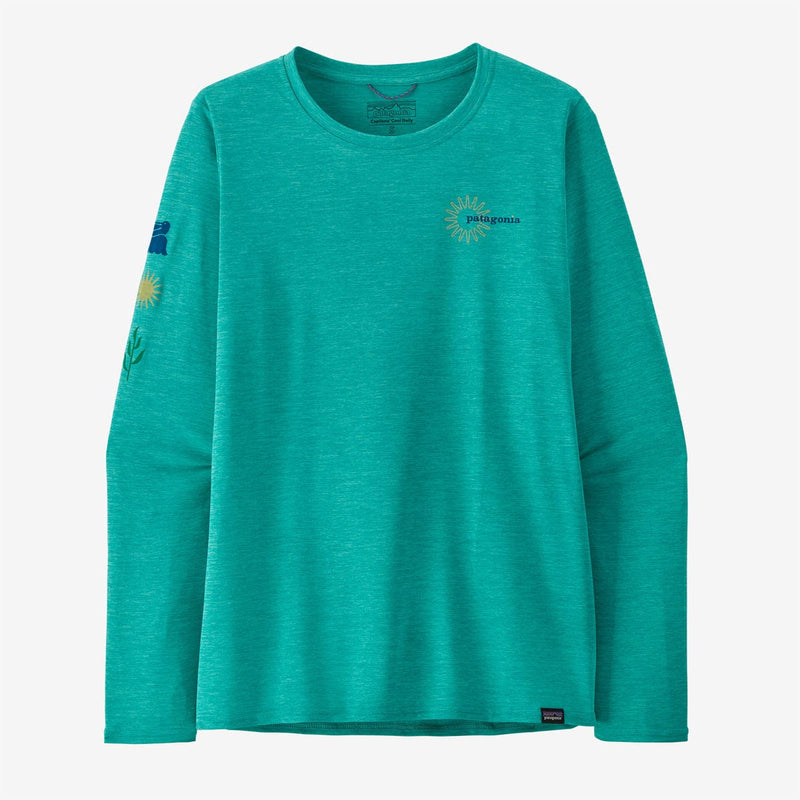 Load image into Gallery viewer, Patagonia Women&#39;s Long Sleeve Cap Cool Daily Graphic Shirt - Waters
