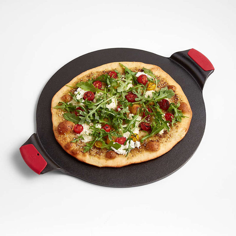 Load image into Gallery viewer, Lodge Cast Iron 15 Inch Pizza Pan w/ Silicone Grips
