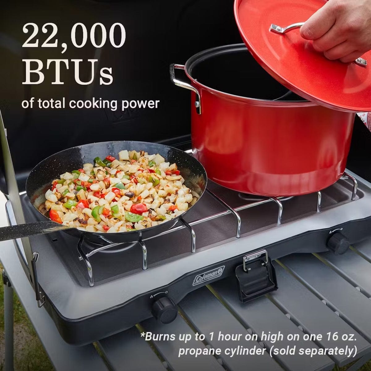 コールマン Triton ツーバーナー コンロ ブラック トリトン ケース付 Coleman Triton 2 Burner Propane Camping Stove – Campmor