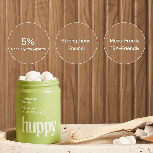 Huppy Fluoride-Free Toothpaste Tablets Peppermint