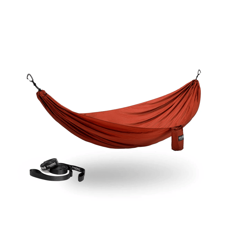 Load image into Gallery viewer, Burnt Orange hammock with straps on a white background
