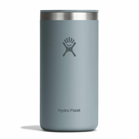 Blue Hydro Flask tumbler on a white background