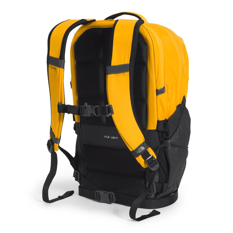 Load image into Gallery viewer, Yellow and black backpack on a white background
