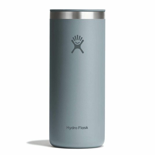 Gray Hydro Flask tumbler on a white background