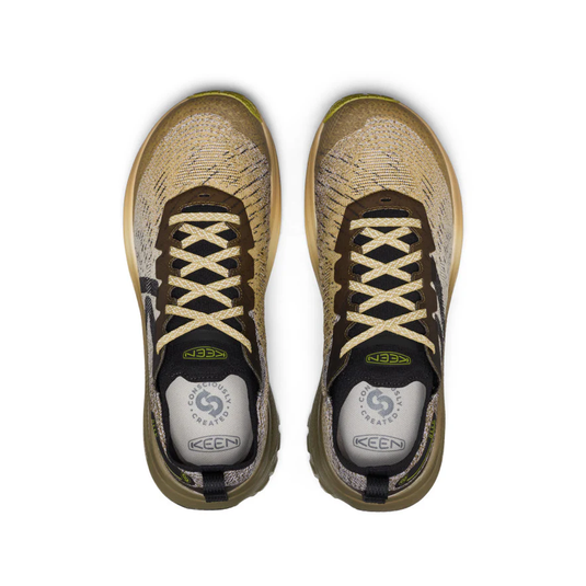 Pair of KEEN hiking shoes on a white background