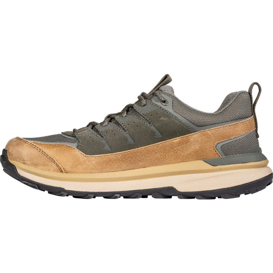 Brown and gray sneaker on a white background