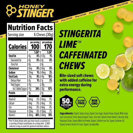 Honey Stinger Stingerita Lime Energy Chews