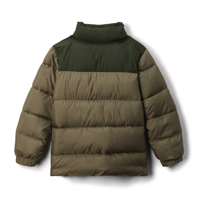Load image into Gallery viewer, Green puffer jacket on a white background
