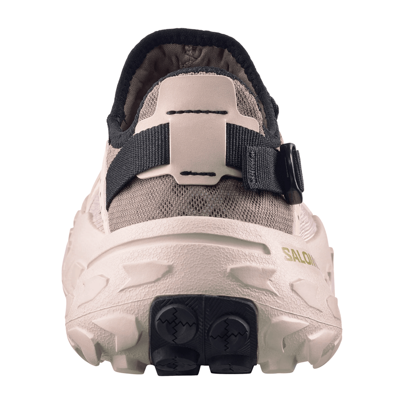 Load image into Gallery viewer, Back view of a gray shoe with black sole on a white background
