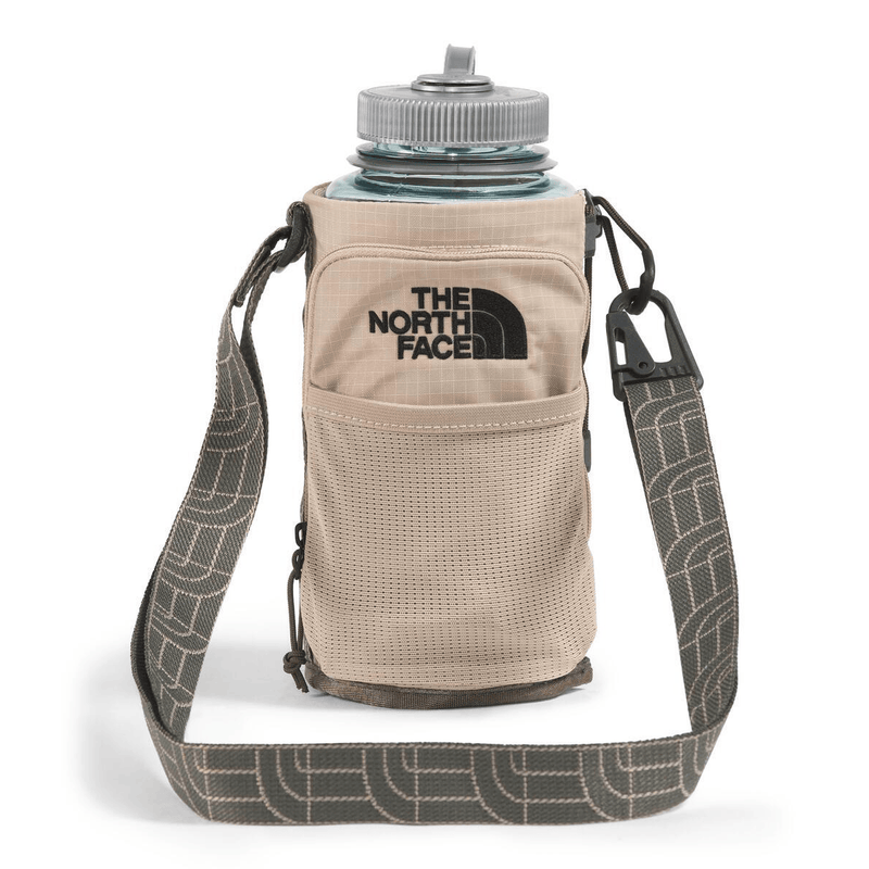 Load image into Gallery viewer, The North Face water bottle holder with a water bottle on a white background
