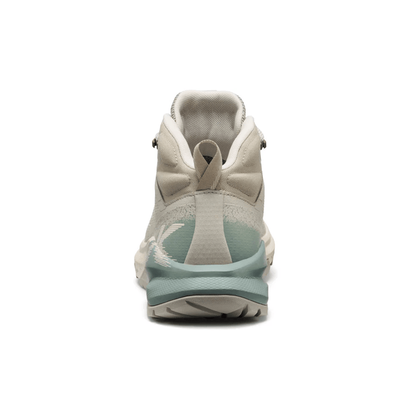 Load image into Gallery viewer, Light gray and green sneaker on a white background

