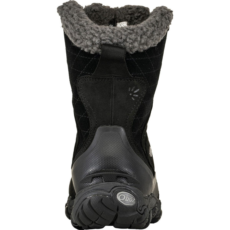 Load image into Gallery viewer, Black winter boot with gray fur lining on a white background
