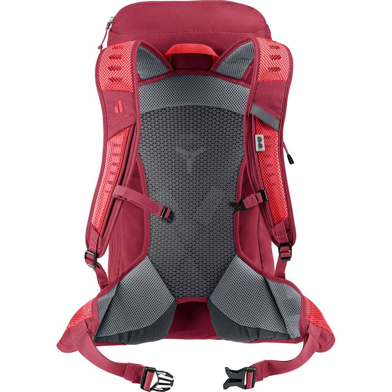 Load image into Gallery viewer, Red and gray backpack with cat ears on a white background
