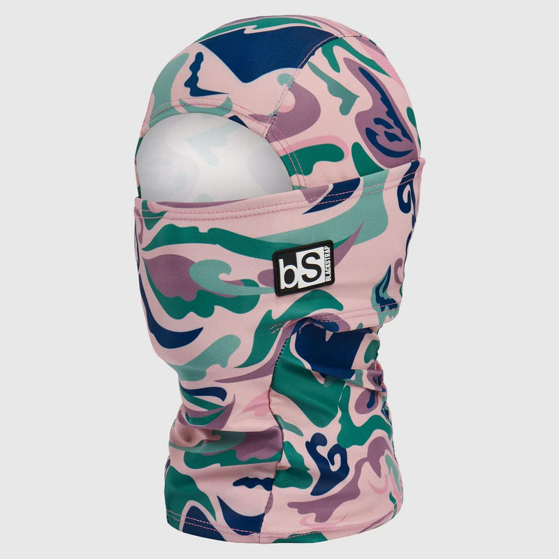 Load image into Gallery viewer, Camouflage-patterned balaclava with a visible brand logo on a light gray background
