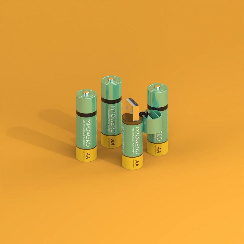 Load image into Gallery viewer, Mpowerd Rechargeable Batteries - 4 Pack
