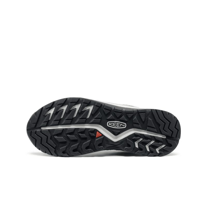 Load image into Gallery viewer, Black shoe sole with Keen logo on a white background
